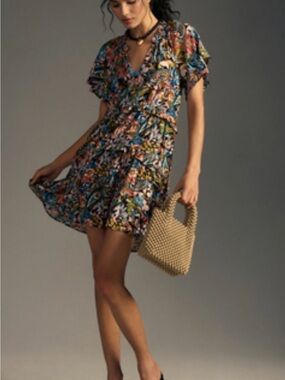 Anthropologie ROBIN TIERED MINI DRESS
